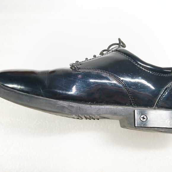 Thorogood Black Leather Uniform Dress Oxfords Mens 10 Made in USA Good Cond - Picture 10 of 15